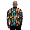 Luau Tiki Print Pattern Men's Bomber Jacket-grizzshop