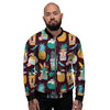 Luau Tiki Print Pattern Men's Bomber Jacket-grizzshop