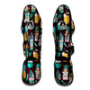 Luau Tiki Print Pattern Muay Thai Shin Guards-grizzshop