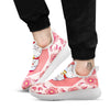 Lucky Cat And Sakura Japanese Print White Athletic Shoes-grizzshop