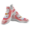 Lucky Cat And Sakura Japanese Print White Athletic Shoes-grizzshop