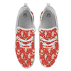 Lucky Cat Japanese Print Pattern White Athletic Shoes-grizzshop