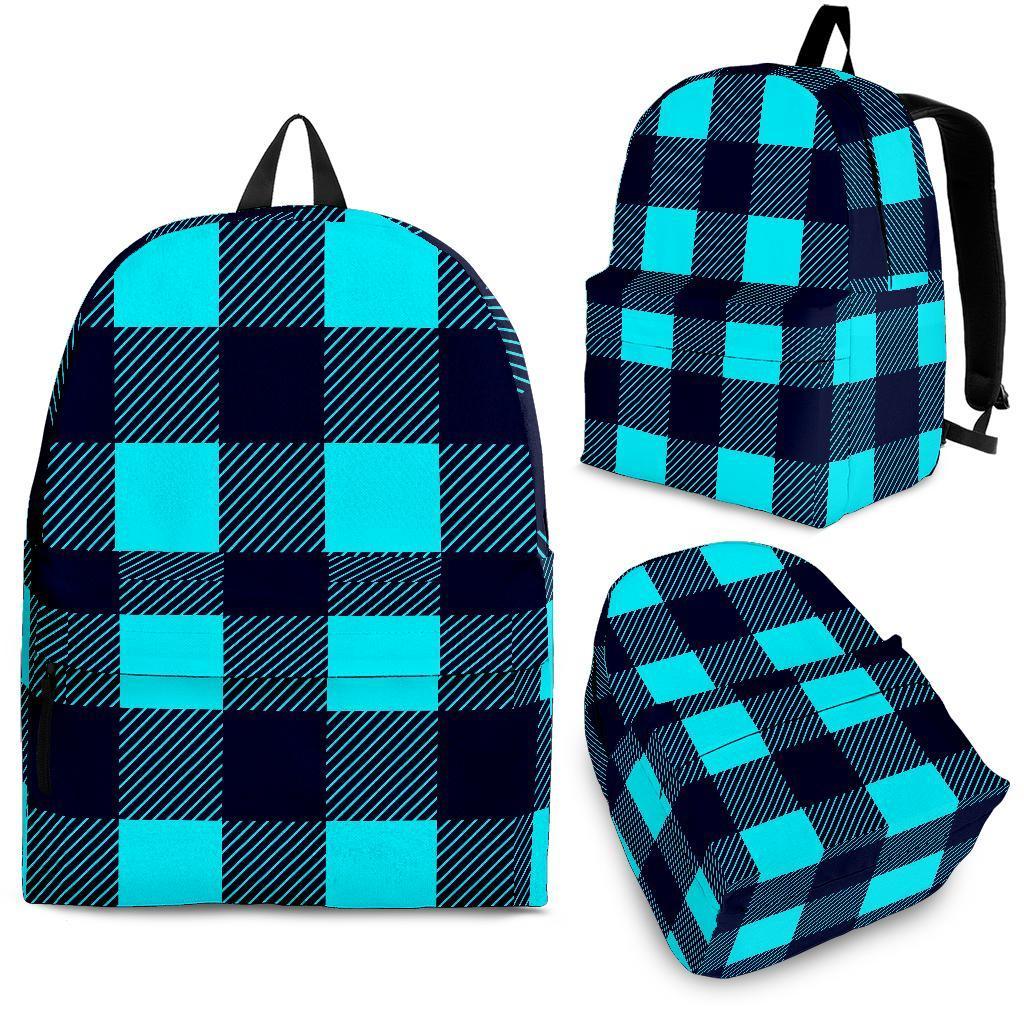 Lumberjack Blue Pattern Print Backpack-grizzshop