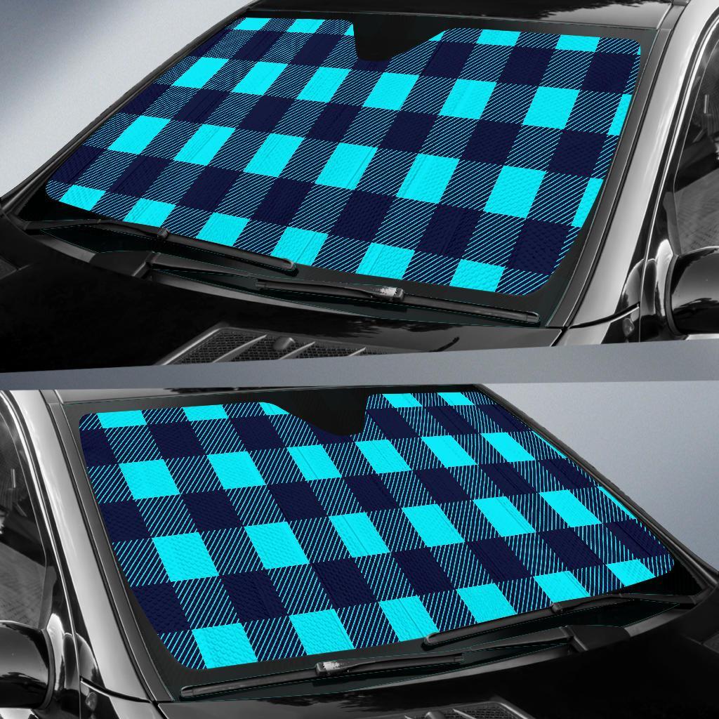 Lumberjack Blue Pattern Print Car Sun Shade-grizzshop