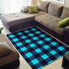 Lumberjack Blue Pattern Print Floor Mat-grizzshop