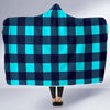 Lumberjack Blue Pattern Print Hooded Blanket-grizzshop