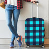 Lumberjack Blue Pattern Print Luggage Cover Protector-grizzshop