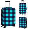 Lumberjack Blue Pattern Print Luggage Cover Protector-grizzshop