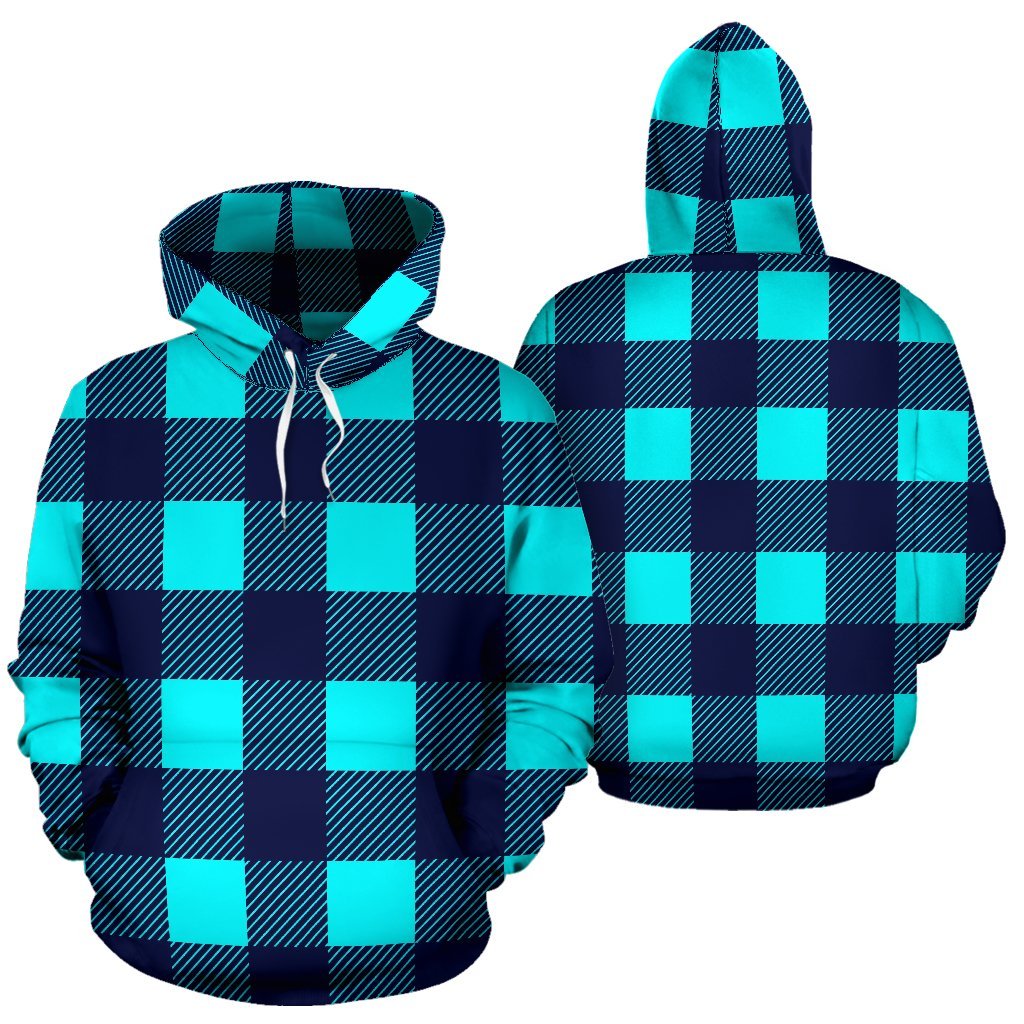 Lumberjack Blue Pattern Print Men Women Pullover Hoodie-grizzshop