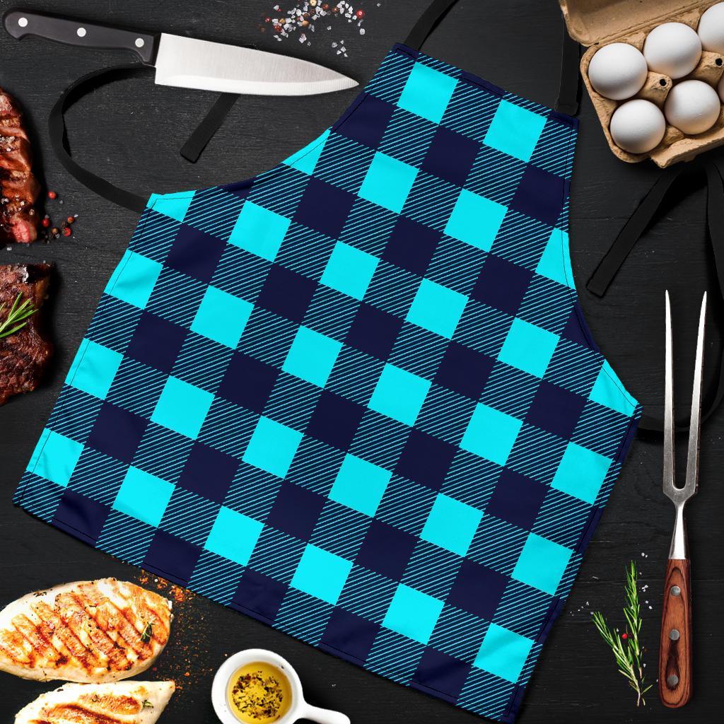 Lumberjack Blue Pattern Print Men's Apron-grizzshop