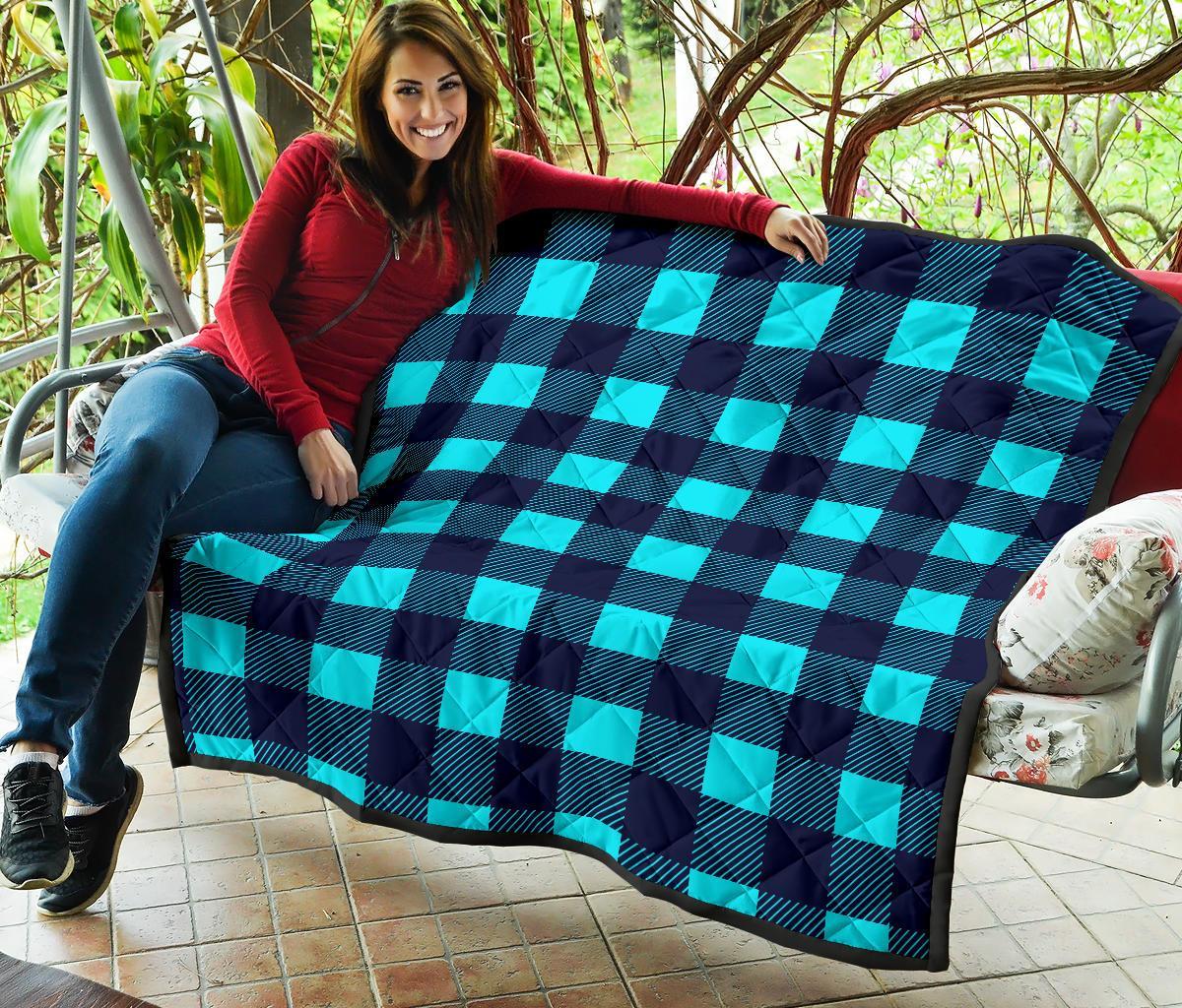 Lumberjack Blue Pattern Print Quilt-grizzshop