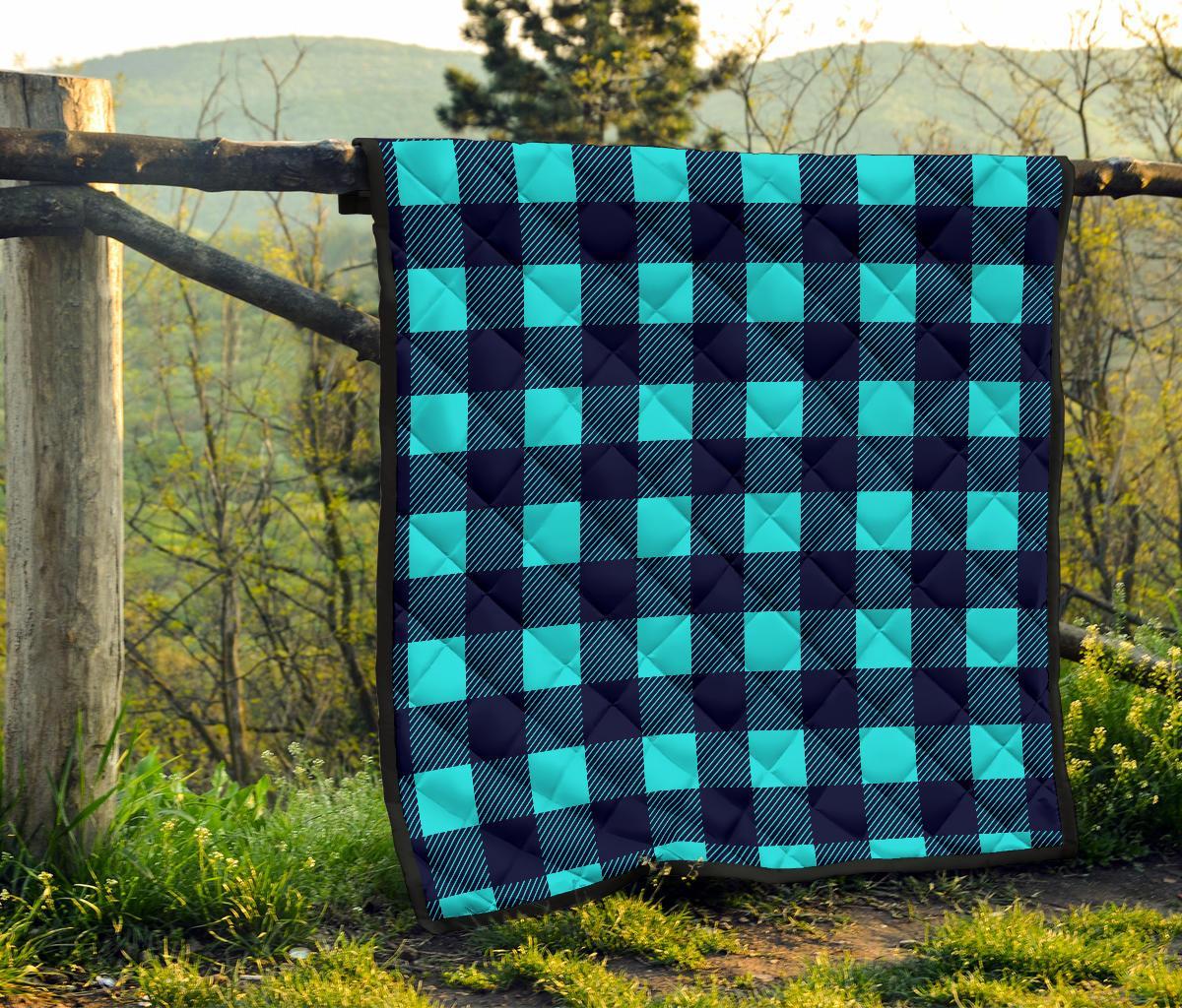 Lumberjack Blue Pattern Print Quilt-grizzshop