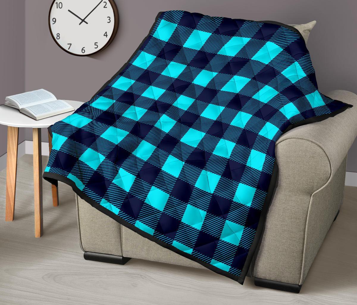 Lumberjack Blue Pattern Print Quilt-grizzshop