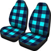 Lumberjack Blue Pattern Print Universal Fit Car Seat Covers-grizzshop