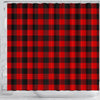 Lumberjack Red Pattern Print Bathroom Shower Curtain-grizzshop