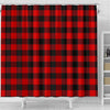 Lumberjack Red Pattern Print Bathroom Shower Curtain-grizzshop