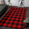 Lumberjack Red Pattern Print Floor Mat-grizzshop