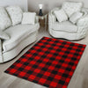 Lumberjack Red Pattern Print Floor Mat-grizzshop