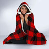 Lumberjack Red Pattern Print Hooded Blanket-grizzshop