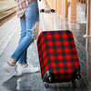 Lumberjack Red Pattern Print Luggage Cover Protector-grizzshop