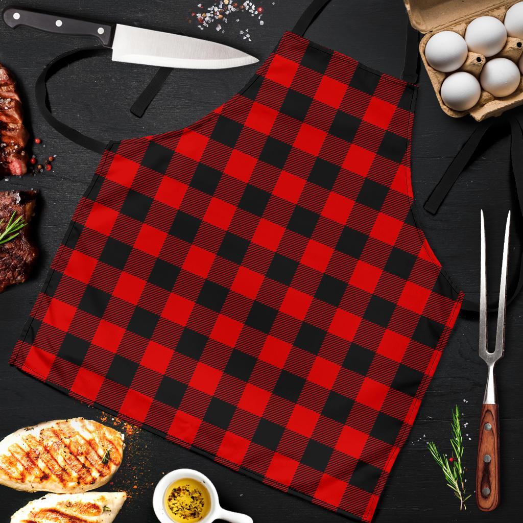 Lumberjack Red Pattern Print Men's Apron-grizzshop