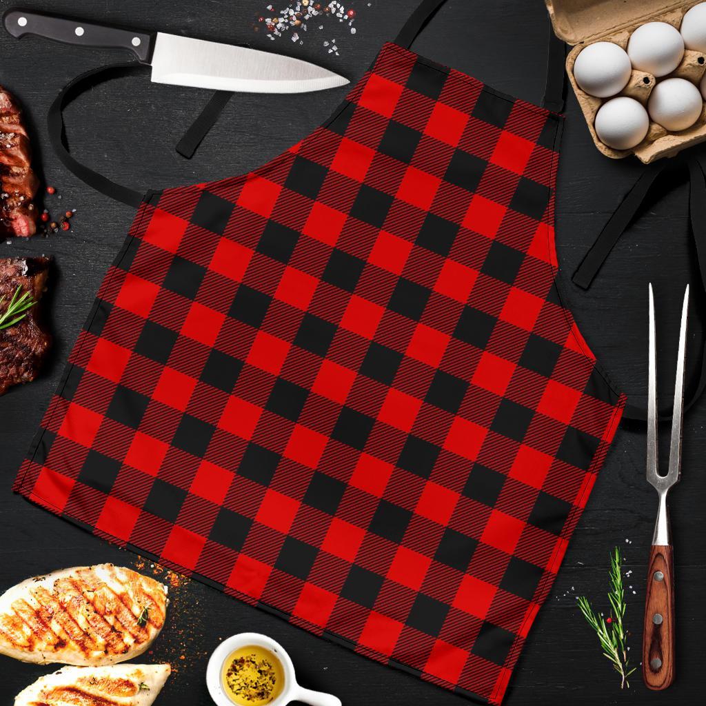 Lumberjack Red Pattern Print Men's Apron-grizzshop