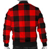 Lumberjack Red Pattern Print Men's Bomber Jacket-grizzshop