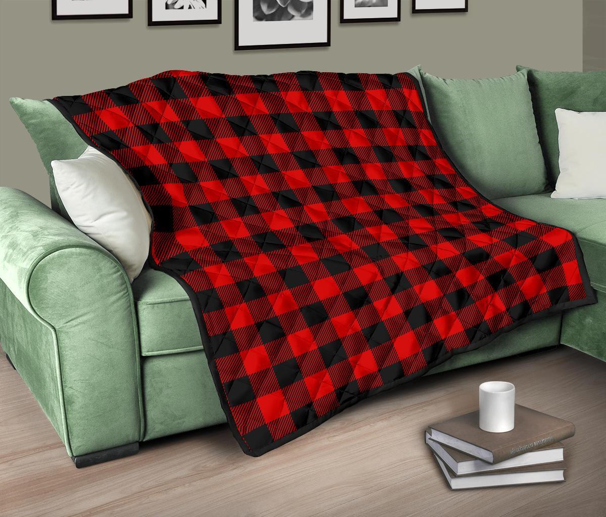 Lumberjack Red Pattern Print Quilt-grizzshop