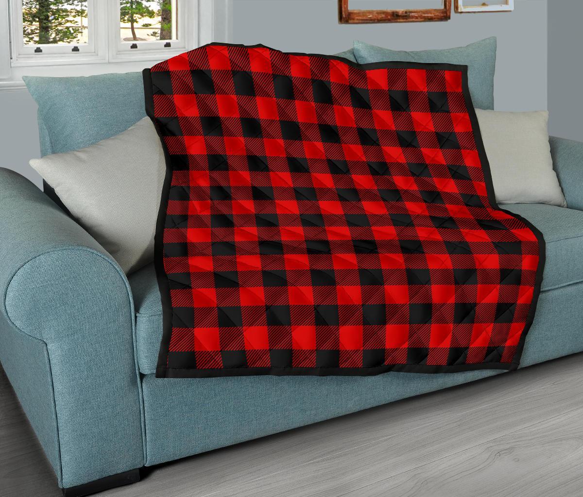 Lumberjack Red Pattern Print Quilt-grizzshop