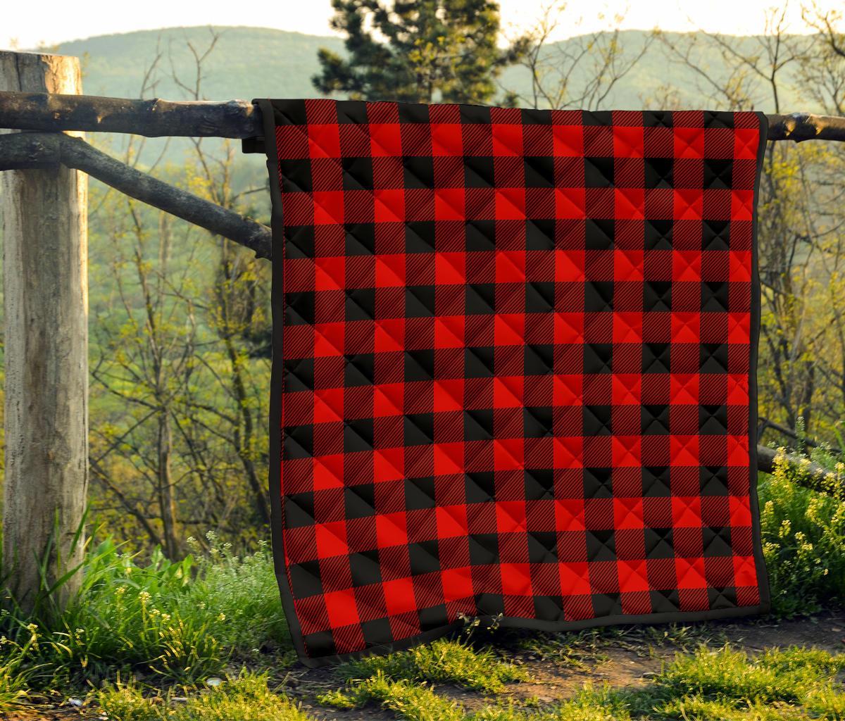 Lumberjack Red Pattern Print Quilt-grizzshop