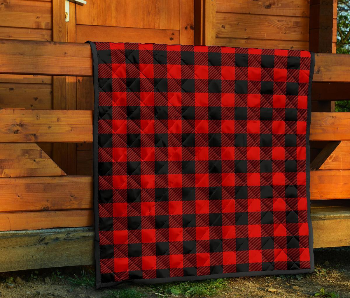 Lumberjack Red Pattern Print Quilt-grizzshop