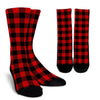 Lumberjack Red Pattern Print Unisex Crew Socks-grizzshop