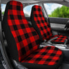 Lumberjack Red Pattern Print Universal Fit Car Seat Covers-grizzshop