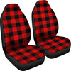 Lumberjack Red Pattern Print Universal Fit Car Seat Covers-grizzshop