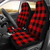 Lumberjack Red Pattern Print Universal Fit Car Seat Covers-grizzshop