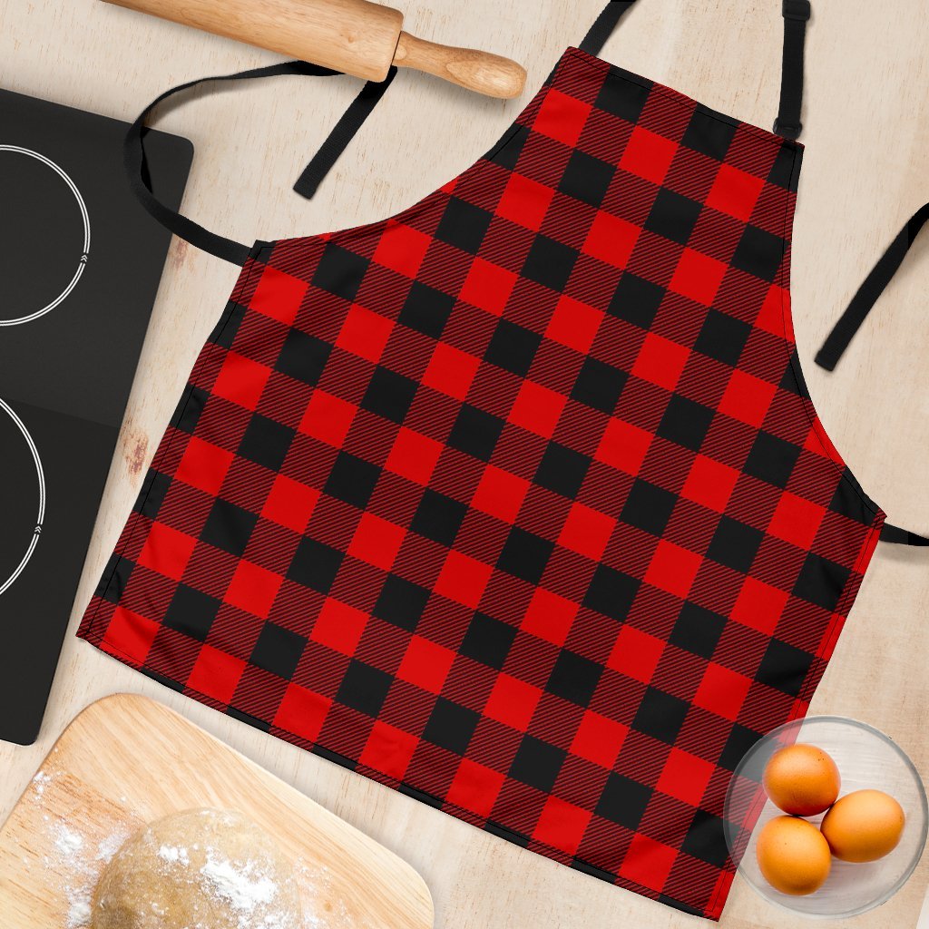 Lumberjack Red Pattern Print Women's Apron-grizzshop