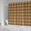 Lumberjack Yellow Pattern Print Bathroom Shower Curtain-grizzshop