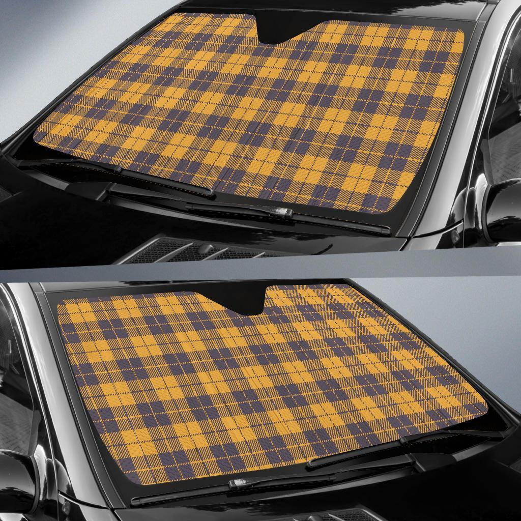 Lumberjack Yellow Pattern Print Car Sun Shade-grizzshop