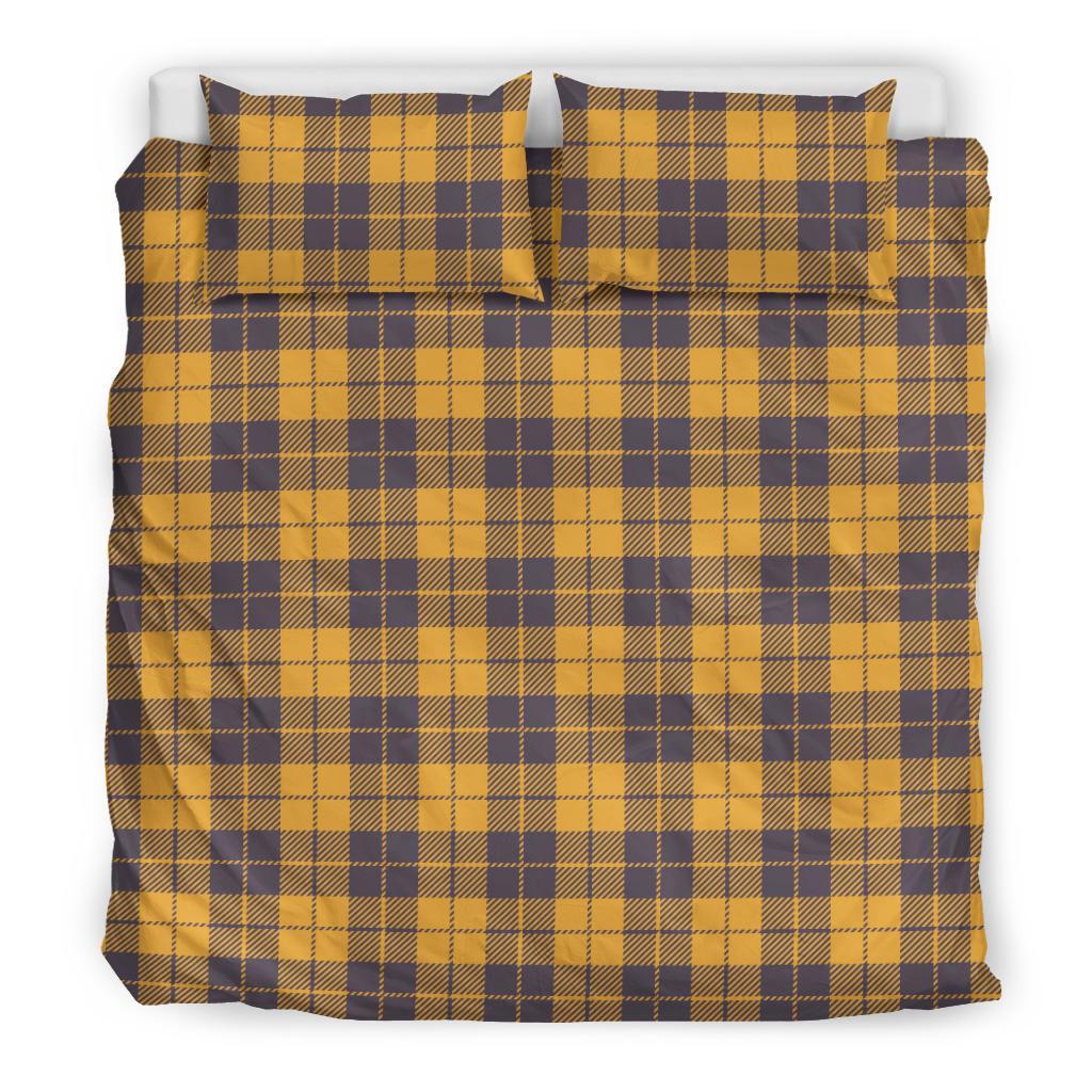 Lumberjack Yellow Pattern Print Duvet Cover Bedding Set-grizzshop