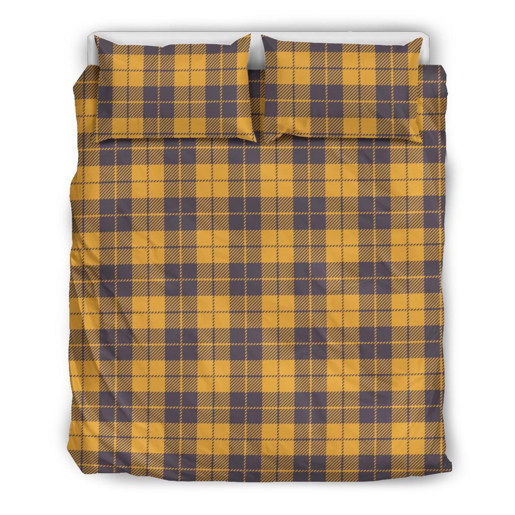 Lumberjack Yellow Pattern Print Duvet Cover Bedding Set-grizzshop