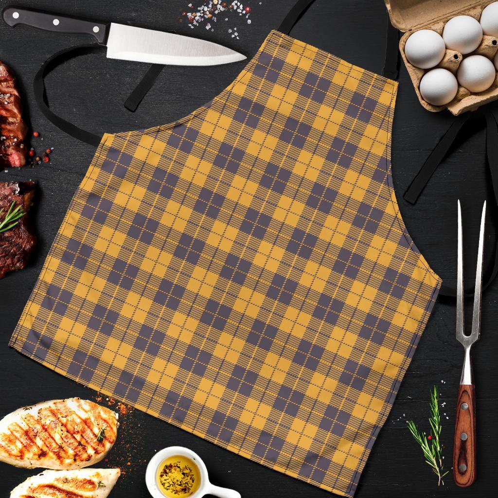 Lumberjack Yellow Pattern Print Men's Apron-grizzshop