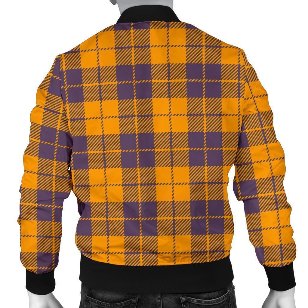 Lumberjack Yellow Pattern Print Men's Bomber Jacket-grizzshop