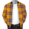 Lumberjack Yellow Pattern Print Men's Bomber Jacket-grizzshop