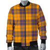 Lumberjack Yellow Pattern Print Men's Bomber Jacket-grizzshop