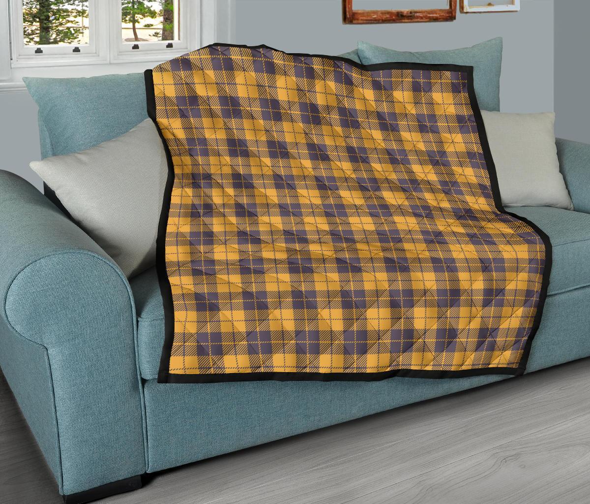 Lumberjack Yellow Pattern Print Quilt-grizzshop