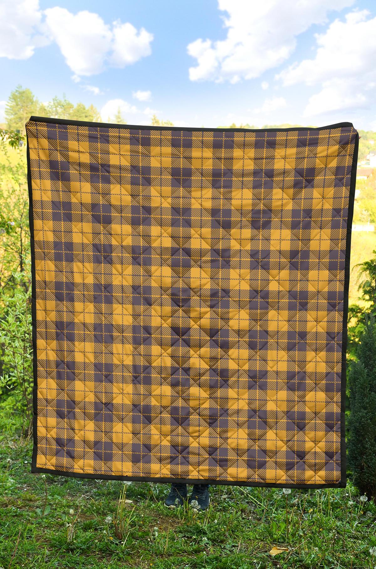 Lumberjack Yellow Pattern Print Quilt-grizzshop