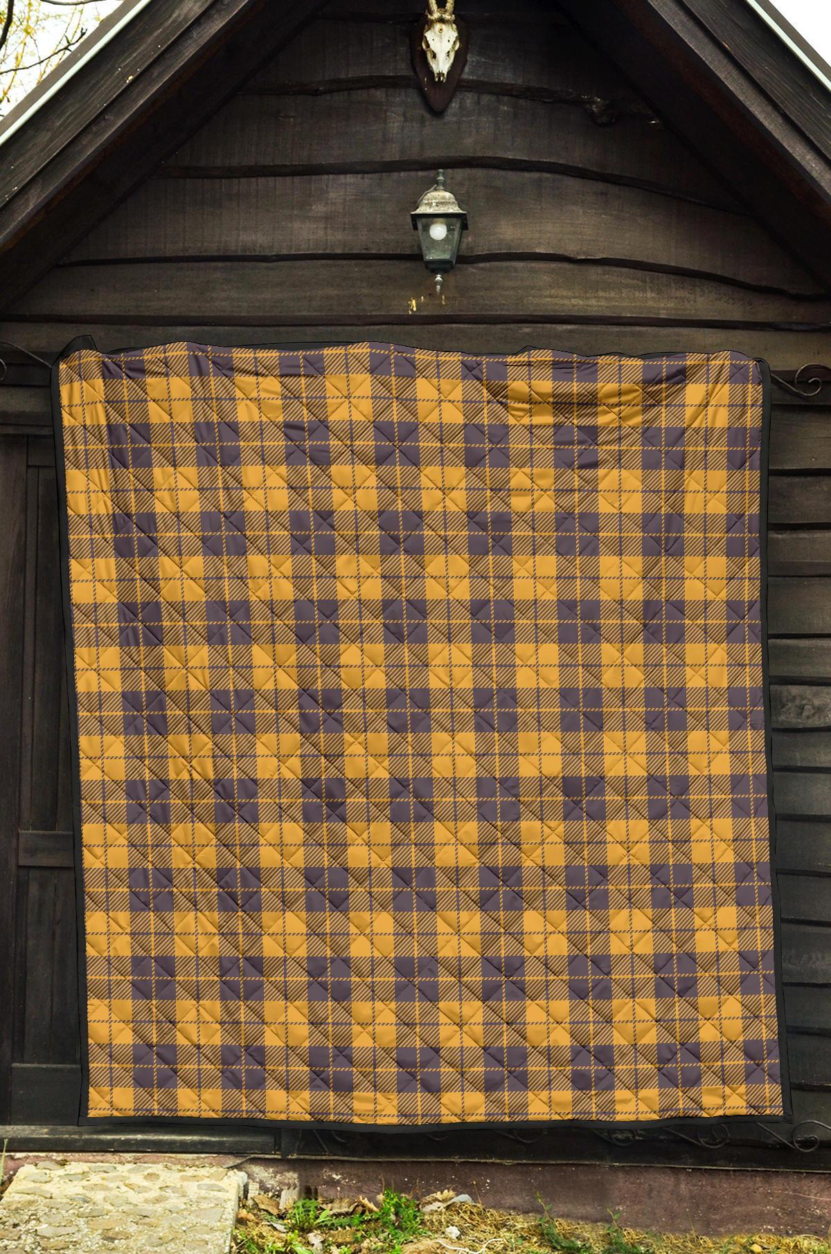 Lumberjack Yellow Pattern Print Quilt-grizzshop