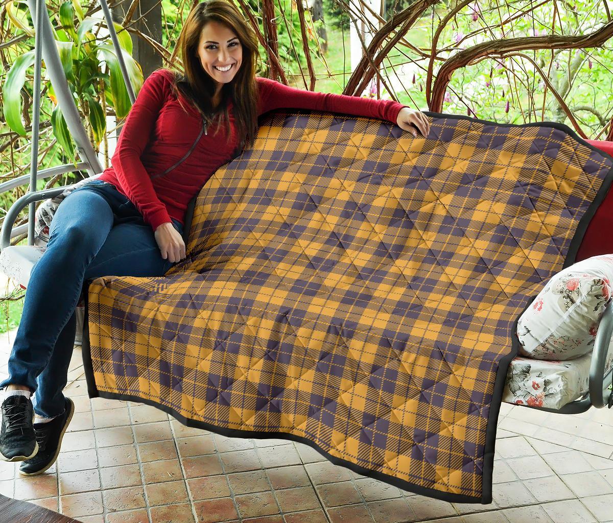 Lumberjack Yellow Pattern Print Quilt-grizzshop