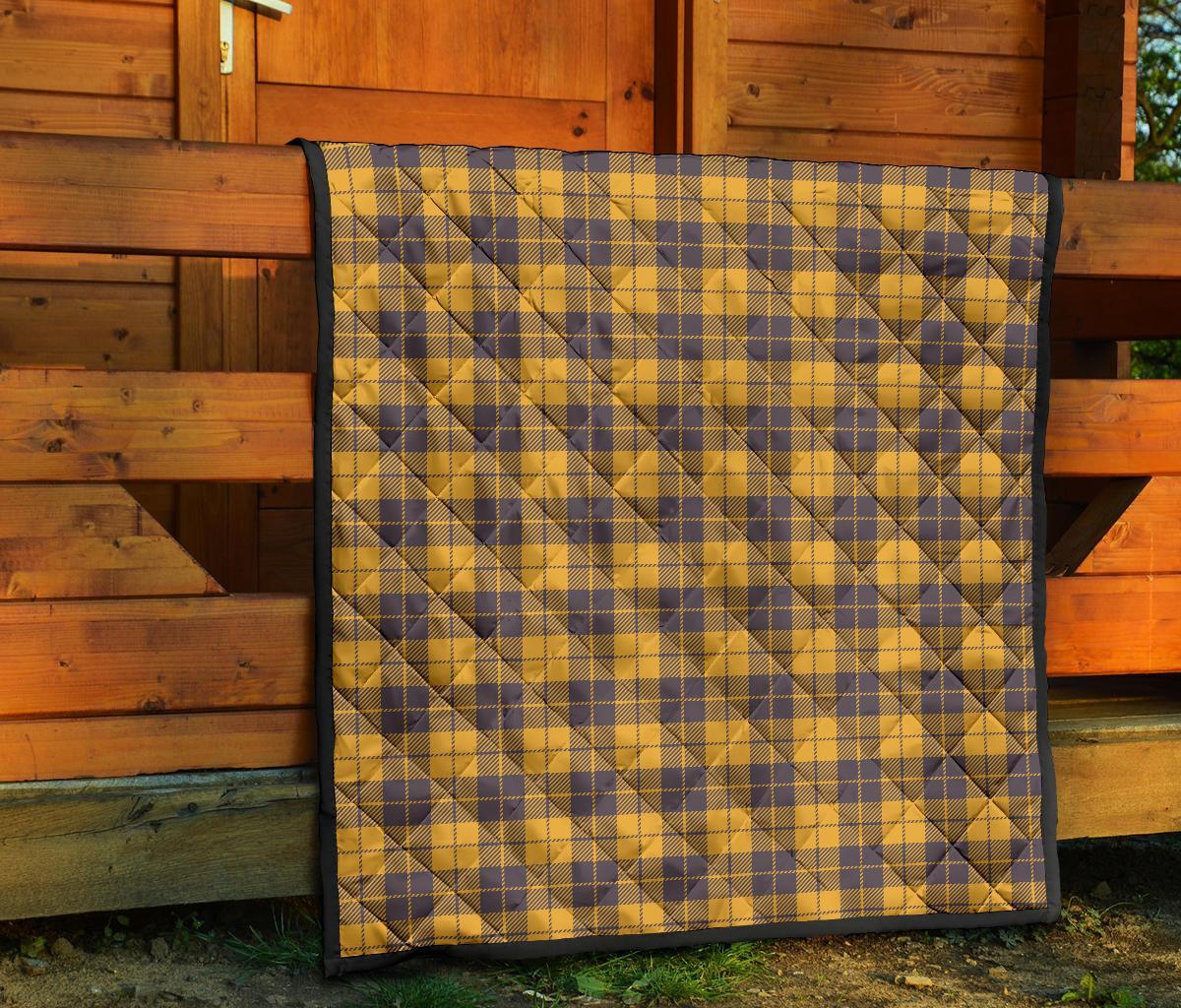 Lumberjack Yellow Pattern Print Quilt-grizzshop