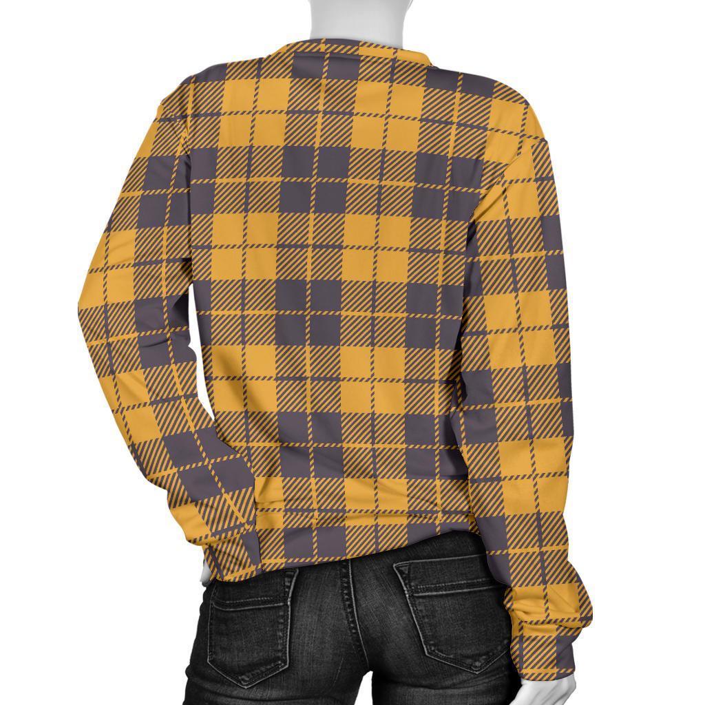 Lumberjack Yellow Pattern Print Women's Sweatshirt-grizzshop